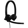 Image de Casque filaire Logitech Duo H570e MS - USB-C - Ultra léger - Stéréo - Certifié Teams Noir