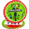 Image de Assiette en carton Minecraft ø23cm - Lot de 8