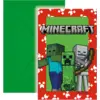 Image de Carte invitation & enveloppe Minecraft - Lot de 6