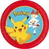 Image de Assiette en carton Pokémon ø23cm - Lot de 8