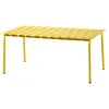 Image de valerie objects - Table rectangulaire Outdoor - Jaune - Aluminium thermolaqué - Designer Maarten Baas