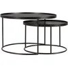 Image de Ethnicraft - Tables gigognes Table basse - Noir - Contreplaqué teinté - Designer Dawn Sweitzer