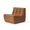 Image de Ethnicraft - Canapé modulable N701 - Marron - Cuir aniline - Designer Jacques Deneef