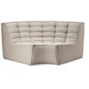 Image de Ethnicraft - Canapé 2 places N701 - Beige - Mousse PU haute densité - Designer Jacques Deneef