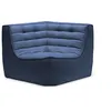 Image de Ethnicraft - Chauffeuse d'angle N701 - Bleu - Mousse - Designer Jacques Deneef