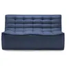 Image de Ethnicraft - Canapé 2 places N701 - Bleu - Mousse - Designer Jacques Deneef