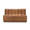 Image de Ethnicraft - Canapé 2 places N701 - Marron - Cuir aniline - Designer Jacques Deneef