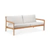 Image de Ethnicraft - Canapé de jardin rembourré Jack outdoor - Blanc - Tissu polypropylène - Designer Jacques Deneef