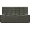 Image de Ethnicraft - Canapé 2 places N701 - Vert - Coton recyclé - Designer Jacques Deneef