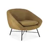 Image de Ethnicraft - Fauteuil rembourré Barrow - Jaune - Mousse haute densité - Designer Jacques Deneef