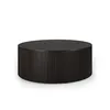 Image de Ethnicraft - Table basse Roller - Bois naturel - Acajou teinté - Designer Jacques Deneef