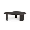 Image de Ethnicraft - Table basse Boomerang - Bois naturel - Acajou massif teinté - Designer Alain van Havre