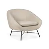 Image de Ethnicraft - Fauteuil rembourré Barrow - Beige - Mousse haute densité - Designer Jacques Deneef