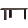 Image de Ethnicraft - Bureau Boomerang - Marron - Acajou massif teinté - Designer Jacques Deneef
