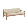 Image de Ethnicraft - Canapé de jardin rembourré Jack outdoor - Beige - Tissu polypropylène - Designer Jacques Deneef