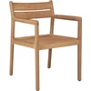 Image de Ethnicraft - Fauteuil de repas Jack outdoor - Bois naturel - Teck massif - Designer Jacques Deneef
