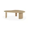 Image de Ethnicraft - Table basse Boomerang - Bois naturel - Chêne massif huilé - Designer Alain van Havre