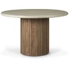 Image de Ethnicraft - Table ronde Roller - Gris - Teck recyclé - Designer Jacques Deneef