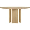 Image de Ethnicraft - Table ronde Roller - Bois naturel - Chêne massif - Designer Jacques Deneef