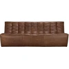 Image de Ethnicraft - Canapé 3 places ou + N701 - Marron - Mousse PU haute densité - Designer Jacques Deneef
