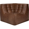 Image de Ethnicraft - Chauffeuse d'angle N701 - Marron - Mousse PU haute densité - Designer Jacques Deneef