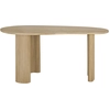 Image de Ethnicraft - Bureau Boomerang - Bois naturel - Chêne massif huilé - Designer Jacques Deneef