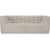 Image de Ethnicraft - Canapé 2 places N701 - Beige - Mousse PU haute densité - Designer Jacques Deneef