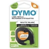 Image de Dymo Ruban LT S0718850 textile thermocolant LetraTag - 12 mm x 2 m - Noir sur Blanc