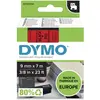 Image de Dymo Ruban D1 S0720720 pour étiqueteuse - 9 mm x 7 m - Noir sur Rouge