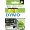 Image de Dymo Ruban D1 S0720730 pour étiqueteuse - 9 mm x 7 m - Noir sur Jaune