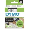 Image de Dymo Ruban D1 S0720780 pour étiqueteuse - 6 mm x 7 m - Noir sur Blanc