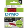 Image de Dymo Ruban D1 S0720570 pour étiqueteuse - 12 mm x 7 m - Noir sur Rouge