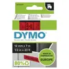 Image de Ruban Dymo D1- 45017 - Ruban noir/rouge - 12 mm x 7 m