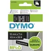 Image de Dymo Ruban D1 S0720610 pour étiqueteuse - 12 mm x 7 m - Blanc sur Noir