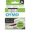 Image de Dymo Ruban D1 S0720820 pour étiqueteuse - 19 mm x 7 m - Noir sur Transparent