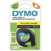 Image de Dymo Ruban LT S0721620 plastique LetraTag - 12 mm x 4 m - Noir sur Jaune