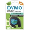 Image de Dymo Ruban LT S0721640 plastique LetraTag - 12 mm x 4 m - Noir sur Vert