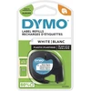 Image de Dymo Ruban LT S0721660 plastique LetraTag - 12 mm x 4 m - Noir sur Blanc