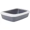 Image de Bac à litière avec rebord pour chat Nobby Pet Iriz Gris TU 72110