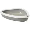 Image de Bac à litière d'angle avec rebord pour chat Nobby Pet Rincon Gris 58,5x46x13,5 cm 72195