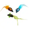 Image de Jouet peluche pour chat souris avec plumes Duvoplus Flash Multicolore 19x5,5x3 cm 12076