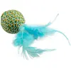 Image de Balle pour chat avec plumes Duvoplus Jolly Bleu 18x4,5x4,5 cm 12088