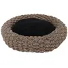 Image de Panier pour chien ronde en corde de coton Duvoplus Espresso Noir 54x54x13 cm 13001
