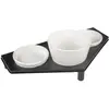 Image de Gamelle pour chien Duvoplus UP Buffet Triangle Blanc 41,8x21,8x12,5 cm 13368