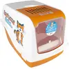 Image de Bac à litière fermée pour chat Smurfs Duvoplus Azrael Blanc 57x39x38 cm 13604