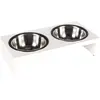 Image de Gamelle pour la nourriture et d'eau pour chien rectangle Flamingo Duo Dinner Kobushi Argenté 13x4,3x8 cm 1031108