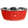 Image de Gamelle pour la nourriture et d'eau pour chien rond Flamingo Tobias Rouge 25x9,5x19 cm 1032347
