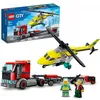 Image de LEGO® 60343 City Great Vehicles Le Transport de L’Hélicoptère de Secours Camion Jouet Cadeau pour les Enfants dès 5 Ans en occasion ou reconditionné