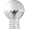 Image de Verpan - Lampe de table Wire - Blanc - Acier chromé - Designer Verner Panton