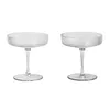 Image de Ferm Living - Coupe à champagne Ripple - Transparent - Verre soufflé bouche - Designer Trine Andersen